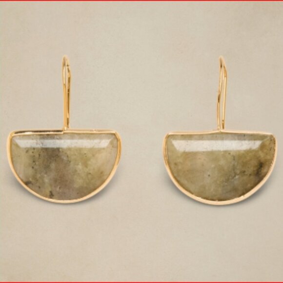 Crescent Stone Drop Earrings (NWT) - Picture 2 of 9